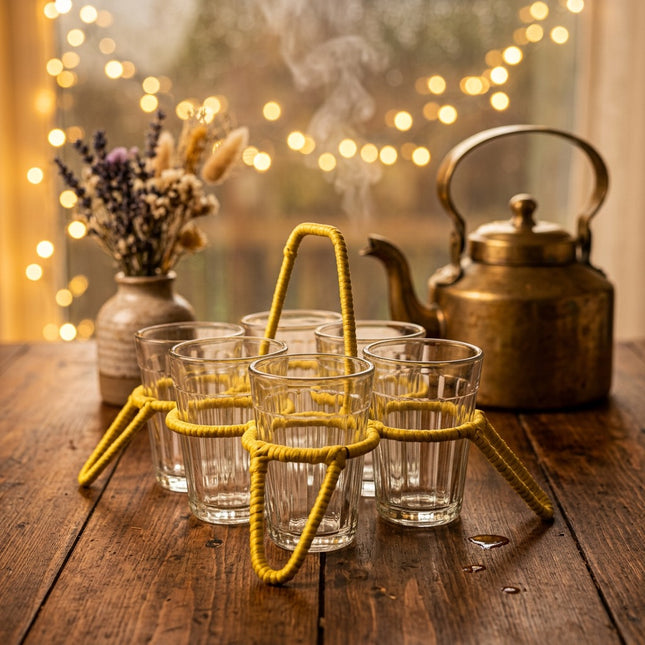 Chai Cup Holder with Cups