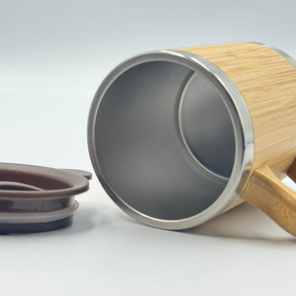 Bamboo Insulated Cup | Eco-Friendly Reusable Cup with Custom Label