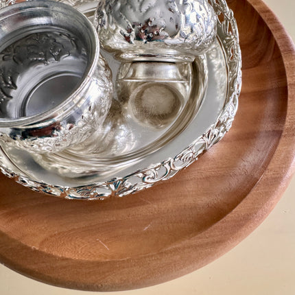Haldi Kumkum Bowls with Tray