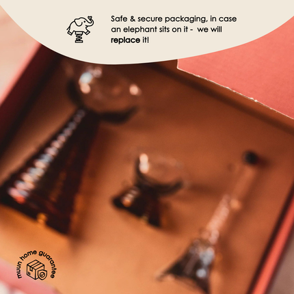 Festive Gift Box - Tall Diya + Short Diya + Ringing Bell: Amber