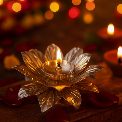 Silver Plated Diya