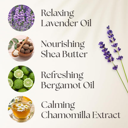 Nurture by Nature RELAX & CALM Spa Kit - Birthday Gifts for Women - Spa Gift Baskets For Women, 6-in-1 Self Care Kit, Bath Sets Gift - Lavender Pillow Mist, Bath Salts, Body Scrub, Bath Bomb