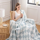 50 - Checkered Teal / Throw