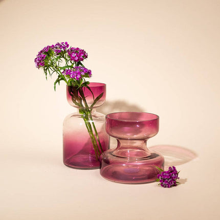 Lilac Handblown Glass Vase: Lilac / Glass / Tall