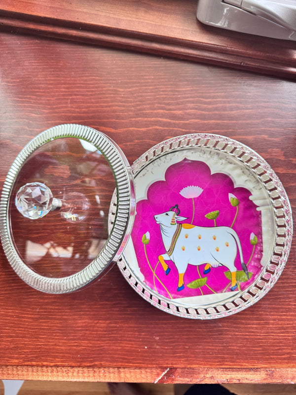 Silver Plated Pichwai Gift Box