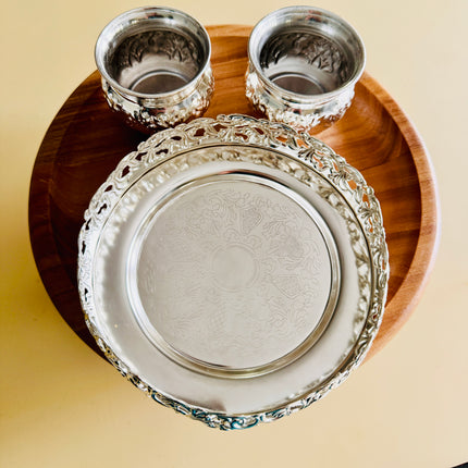Haldi Kumkum Bowls with Tray