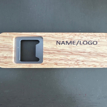 Wooden Bottle Opener - Free Custom Label for Gifting