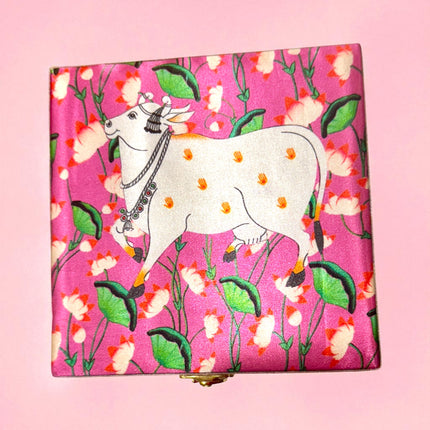 Bulk Pack 7pcs Pichwai Design Wooden Box 6x6in