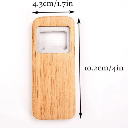 Wooden Bottle Opener - Free Custom Label for Gifting