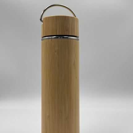 Bamboo Water Bottle with Infuser | Eco-Friendly Reusable Bottle with Custom Label