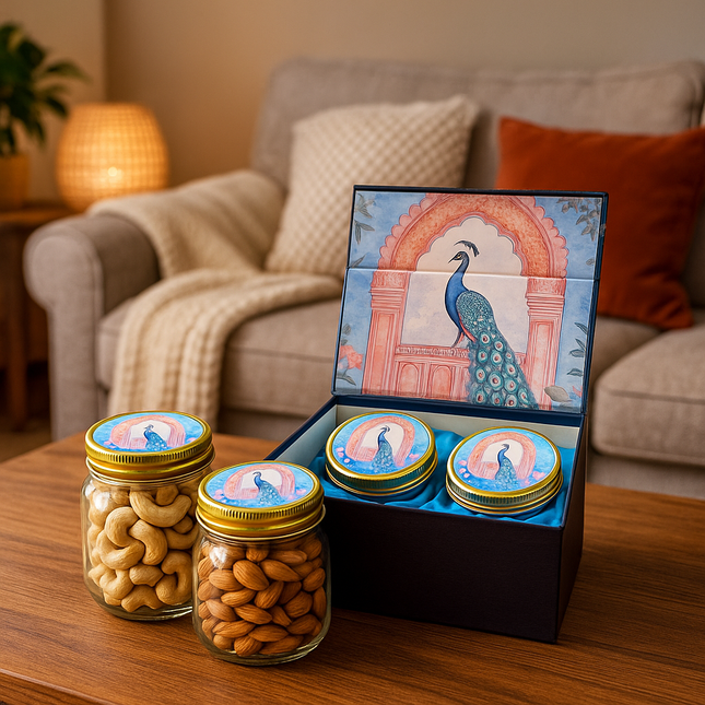 Gift Box with Jars for Dry Fruits/ Candy
