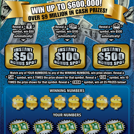 Lottery Ticket with a Personalized Card