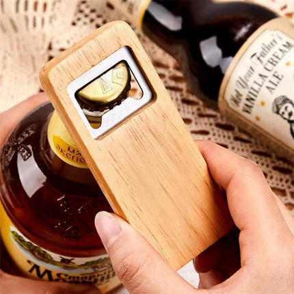 Wooden Bottle Opener - Free Custom Label for Gifting