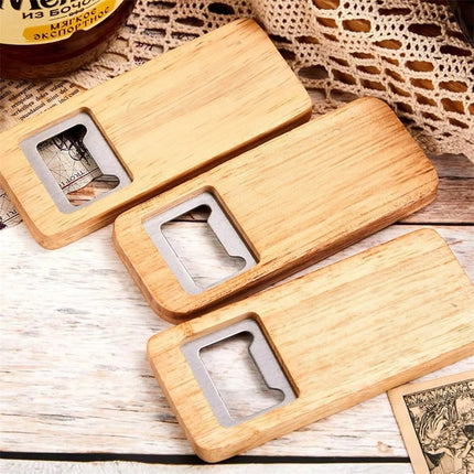 Wooden Bottle Opener - Free Custom Label for Gifting