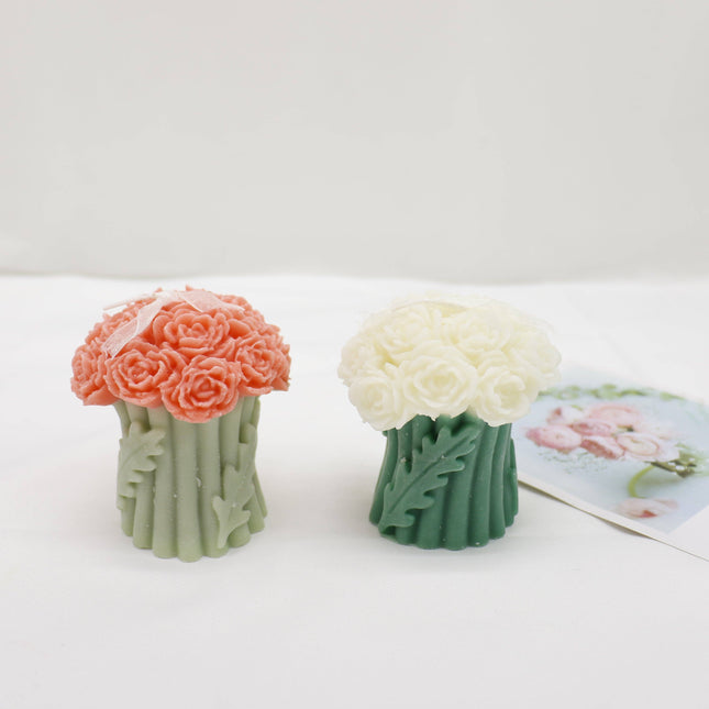 Rose Bouguet Scented Mix Color Candle