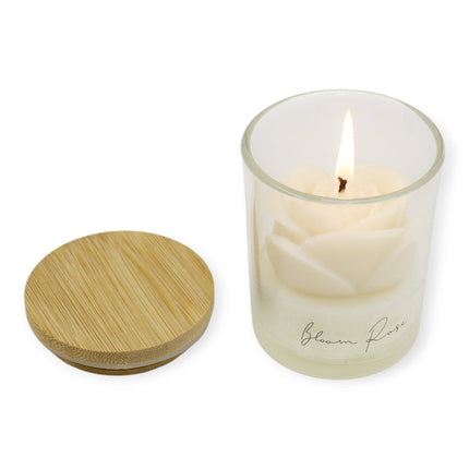 Rose Flower Fragrance Scented Candle SS51016-4 (4pc): ASSORTED