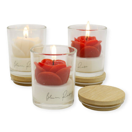 Rose Flower Fragrance Scented Candle SS51016-4 (4pc): ASSORTED