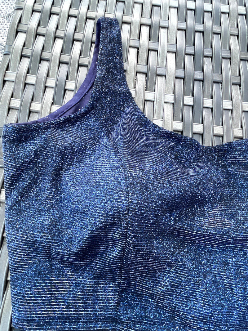 Blue Glitter Blouse