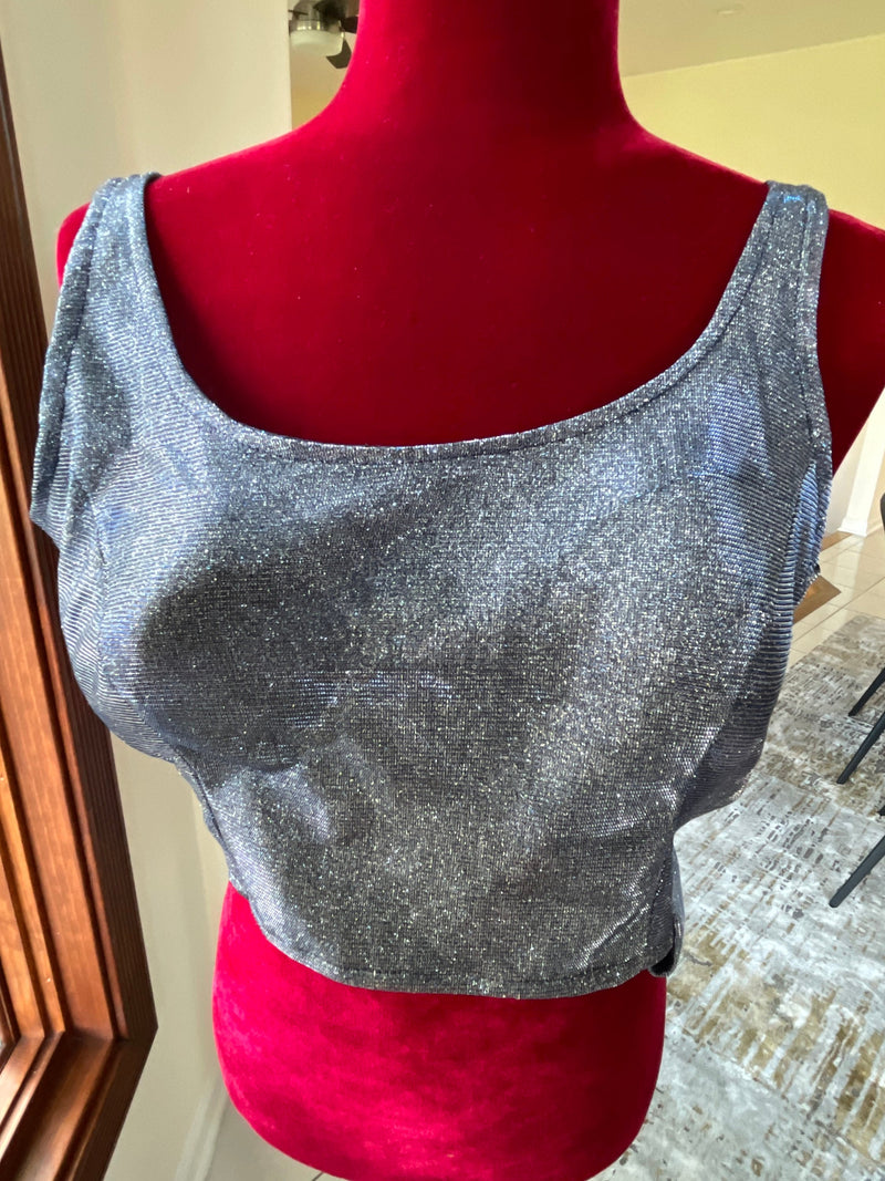 Gray Glitter Blouse