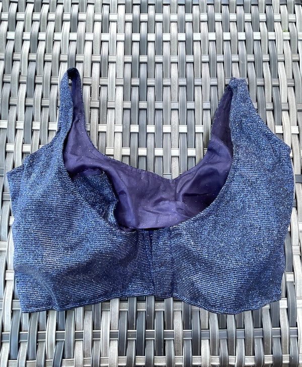 Blue Glitter Blouse