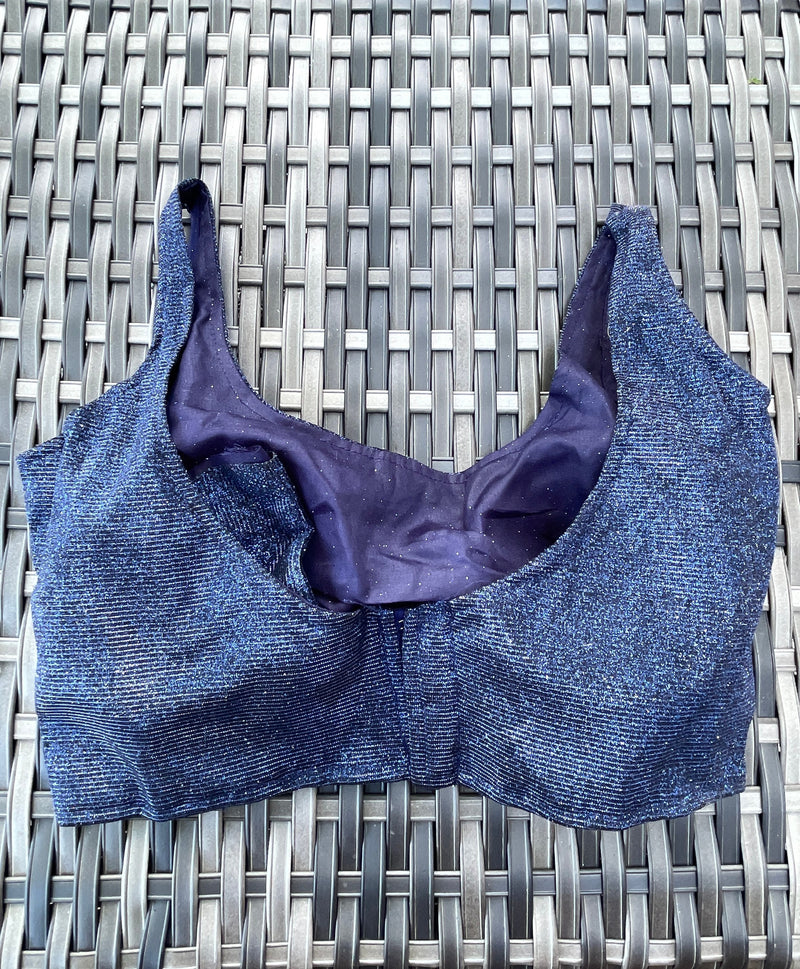 Blue Glitter Blouse