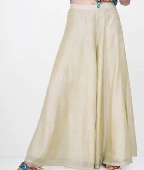 Beige Wide Pants | Palazzos