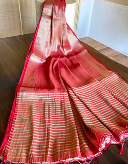 Tissue with Linen Blend Saree