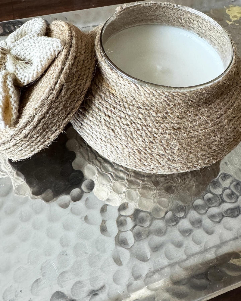 Jute Candle Jar with Basil & Mint