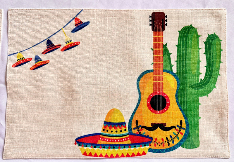 Mexican Theme Placemats Set of 6