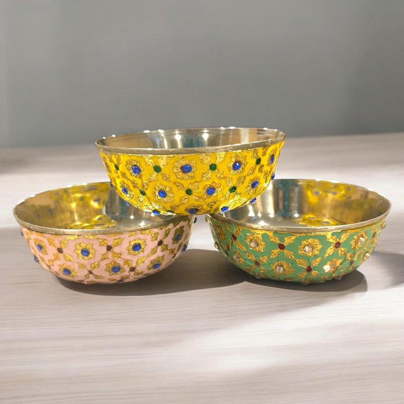 Meenakari Bowls in Pastel Shades