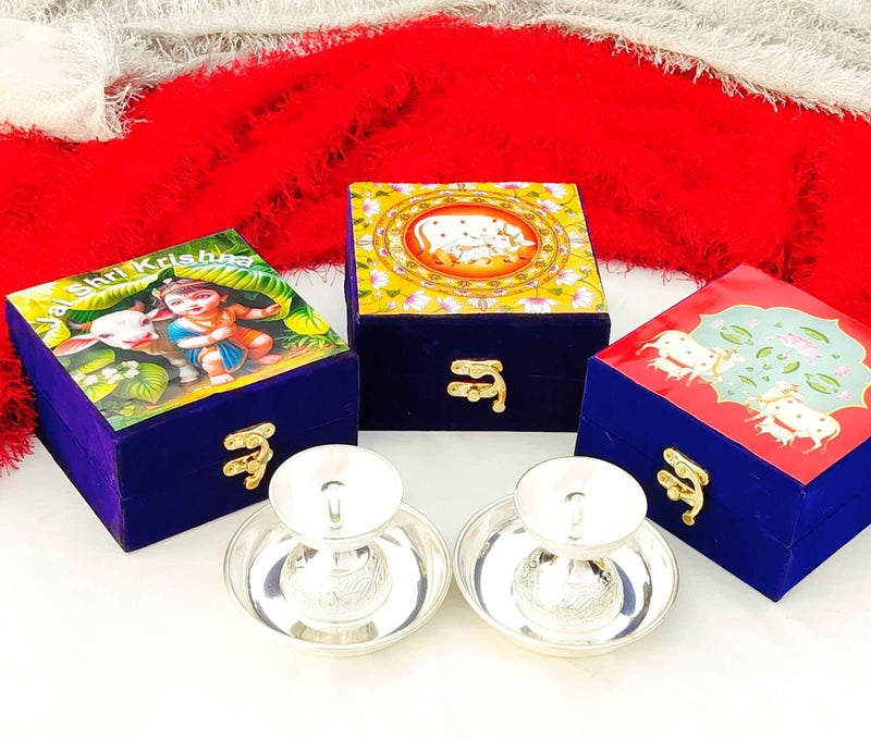 PRE-ORDER German Silver Single Diya with Box