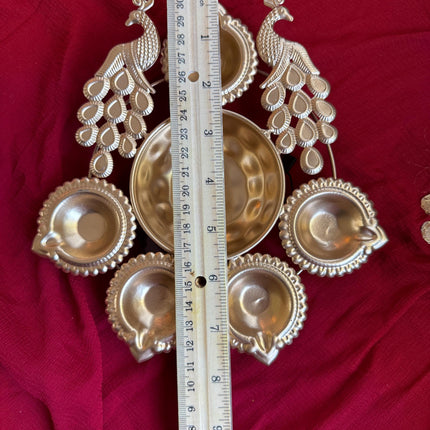 7in Peacock Urli Diya