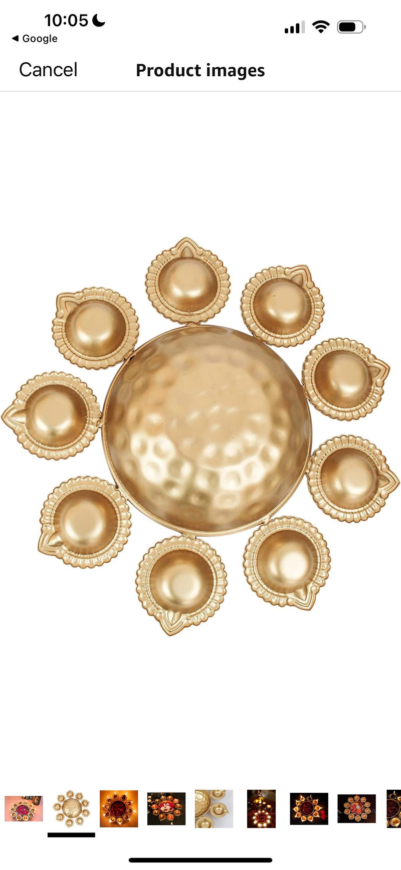 Round Diya Urli 10in with Gift Box