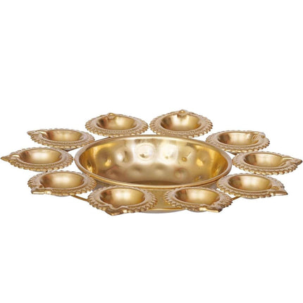 Round Diya Urli 10in with Gift Box