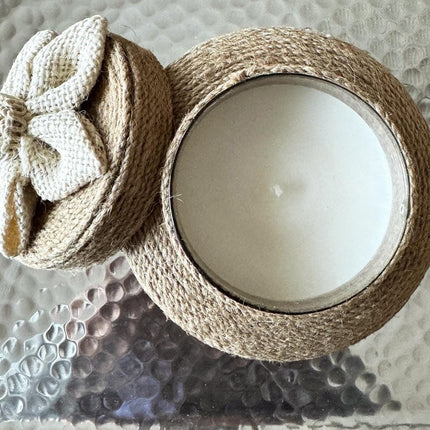 Jute Candle Jar with Basil & Mint