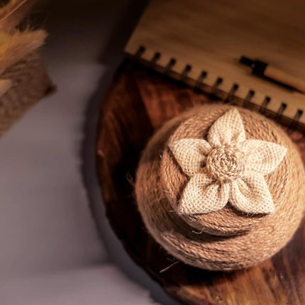 Jute Candle Jar with Basil & Mint