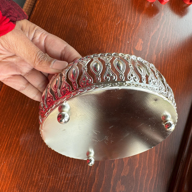 Silver Plated Pichwai Tray 6in