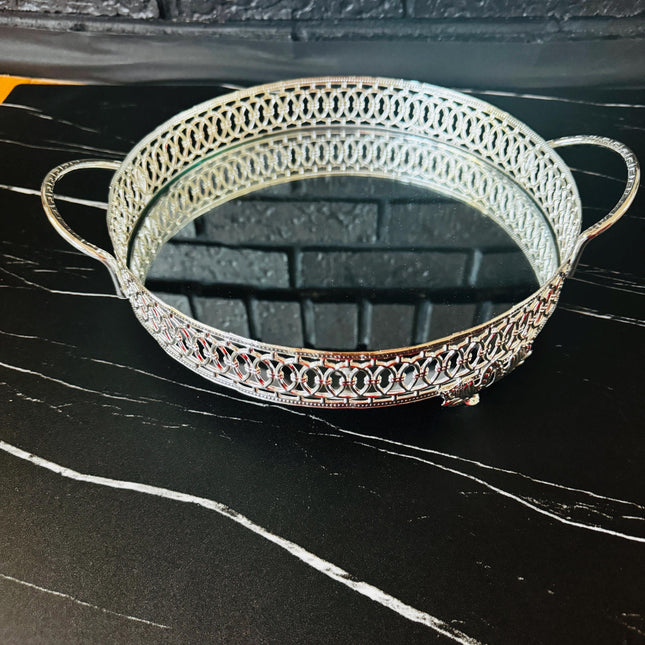 Silver Plated Mirrored Tray