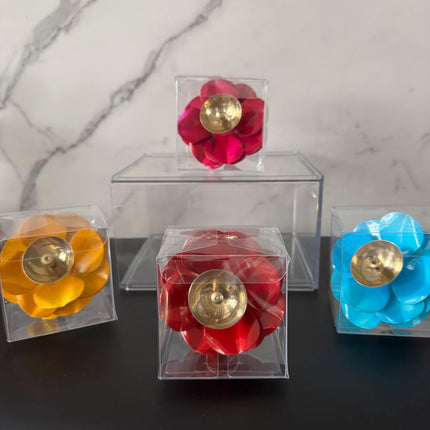 Brass Diya in Rose Design