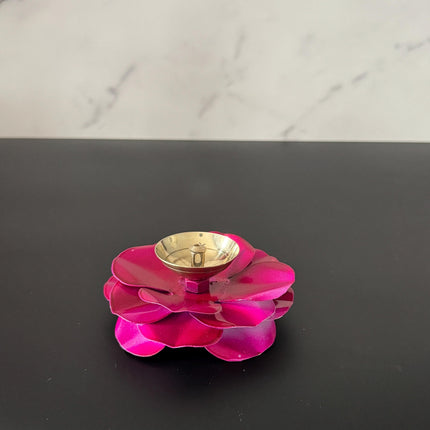 Brass Diya in Rose Design