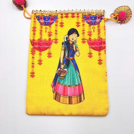 5pcs Indian Girl Return Gift Bags