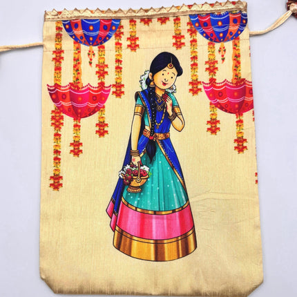 5pcs Indian Girl Return Gift Bags
