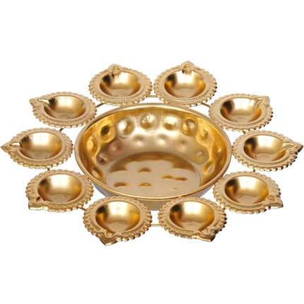 Round Diya Urli 10in with Gift Box