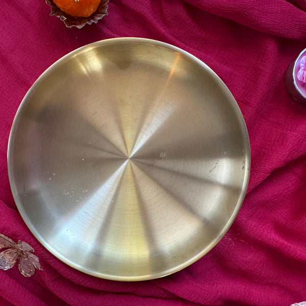 Laddo Candles in a Stainless Steel Gold Bowl