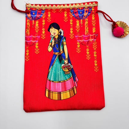 5pcs Indian Girl Return Gift Bags