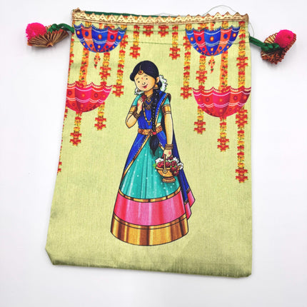 5pcs Indian Girl Return Gift Bags