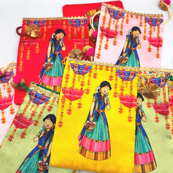 5pcs Half Saree/ Teen Girl Return Gift Bags