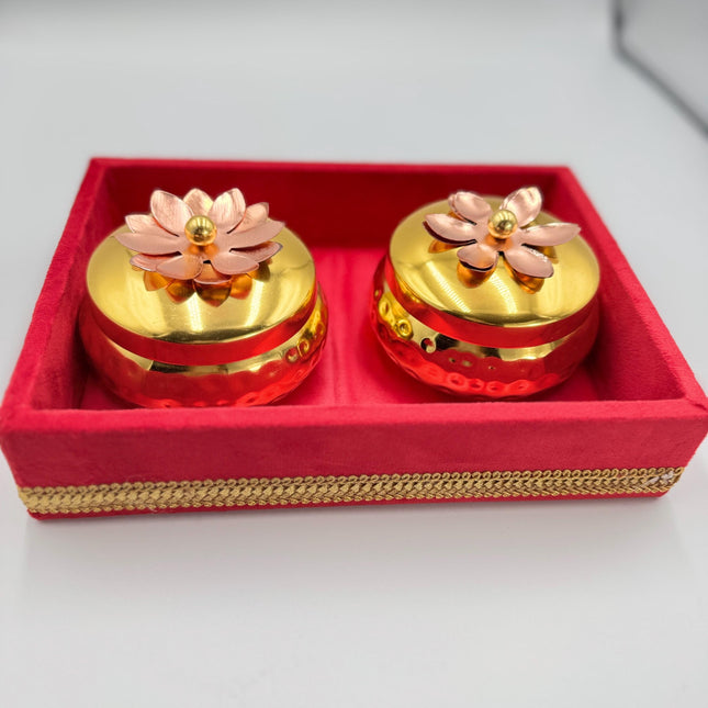 Dry Fruits/ Candy Boxes in Velvet Tray