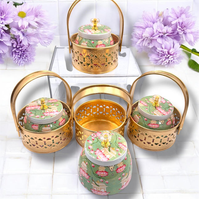 4pcs Return Gift (Favor) Box in Basket