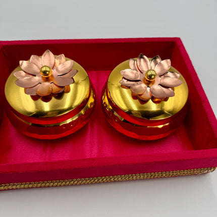 Dry Fruits/ Candy Boxes in Velvet Tray